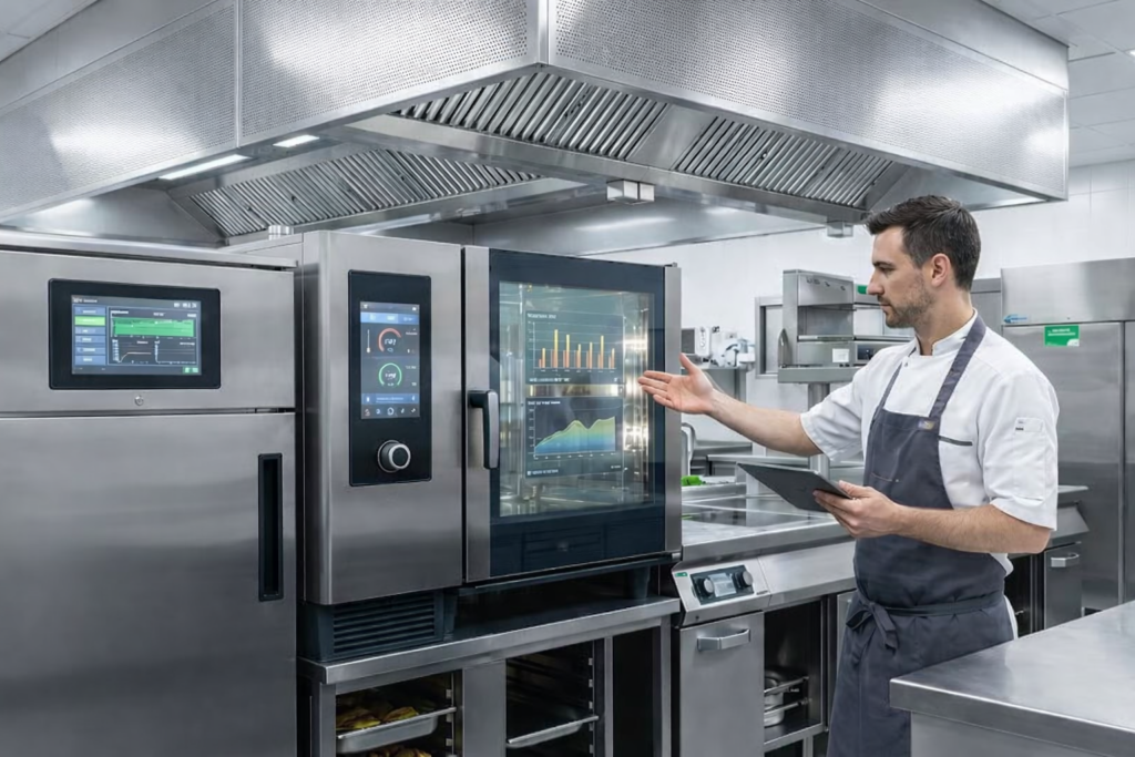 A chef talking about Smart Technology and Kitchen Equipment