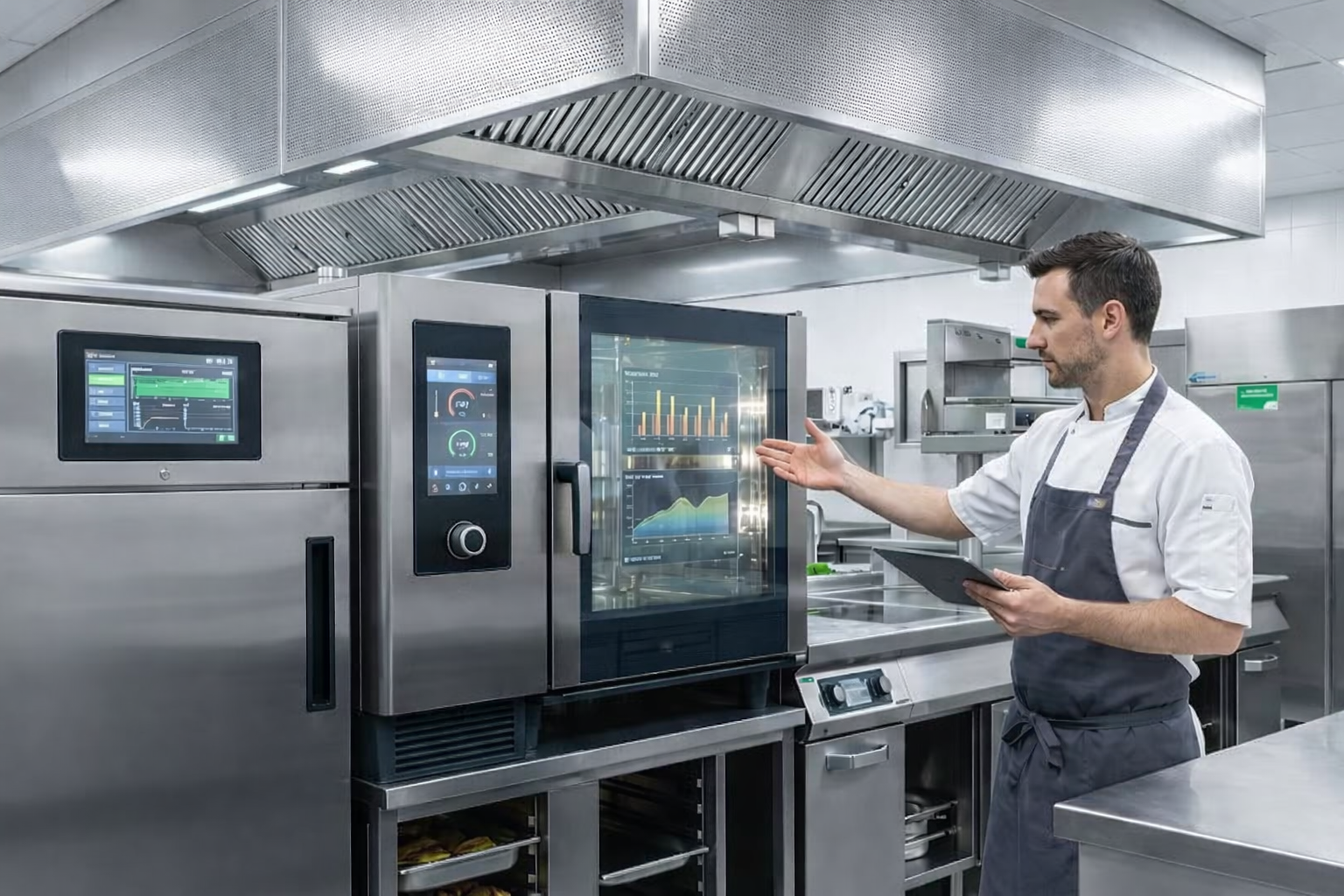 A chef talking about Smart Technology and Kitchen Equipment